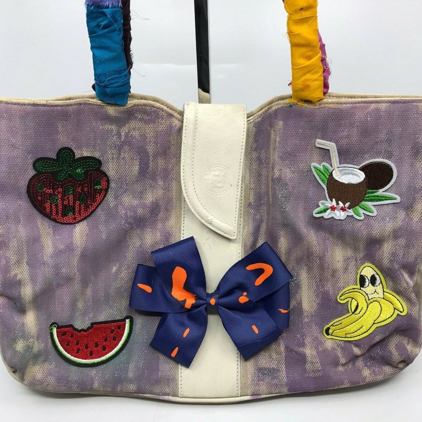FENDI Vintage Tote Bag Customized W Bow tie and fr