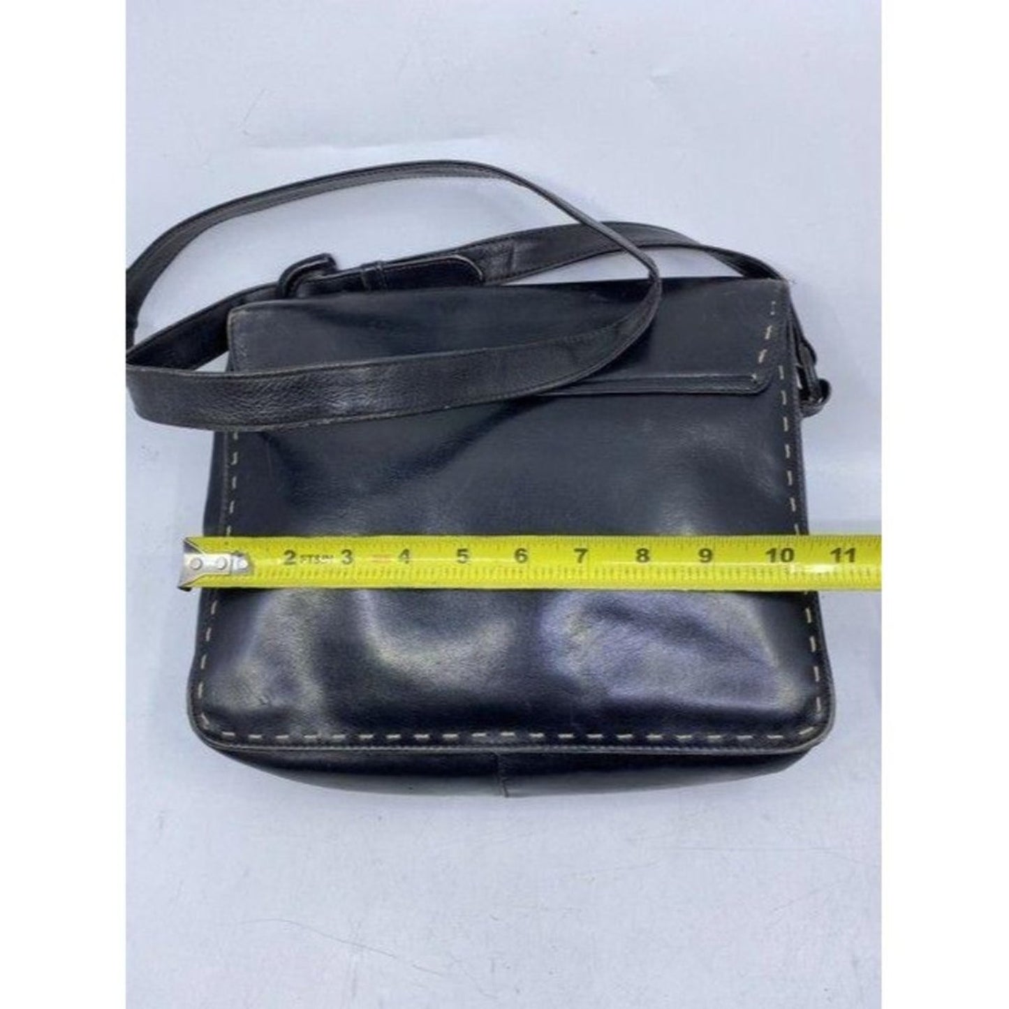 prada vintage black leather cross body bag