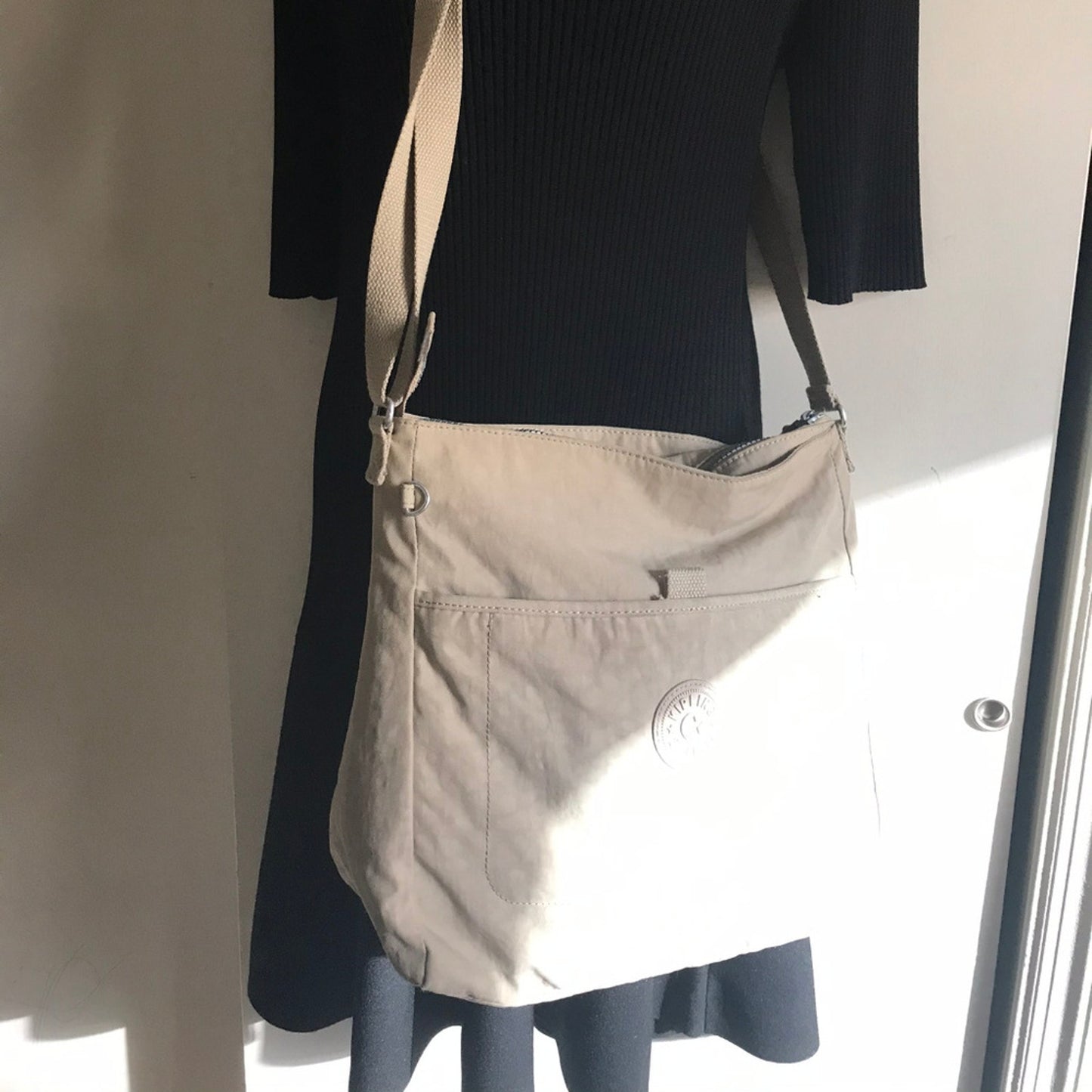 Kipling White Nylon Medium Crossbody Bag