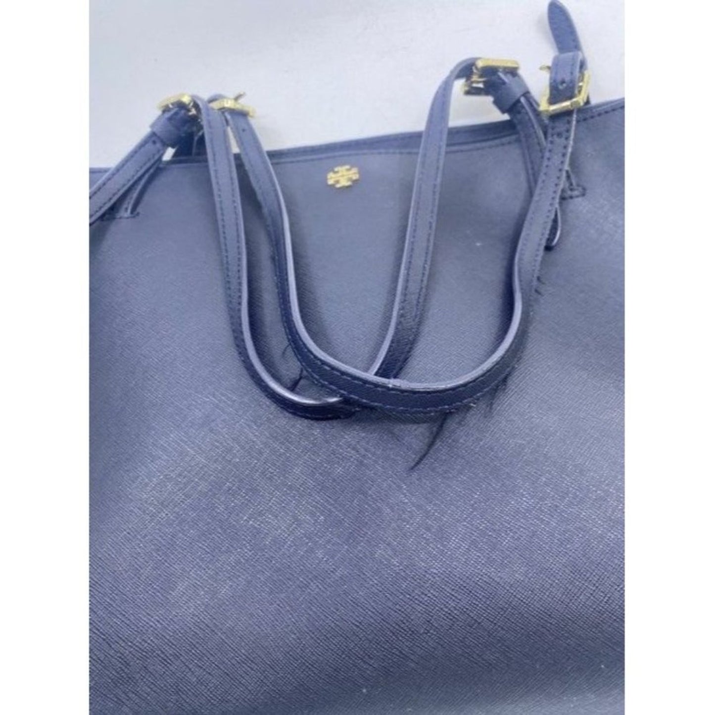 Tory Burch Padded Laptop Zip Black Leather Shoulder Bag