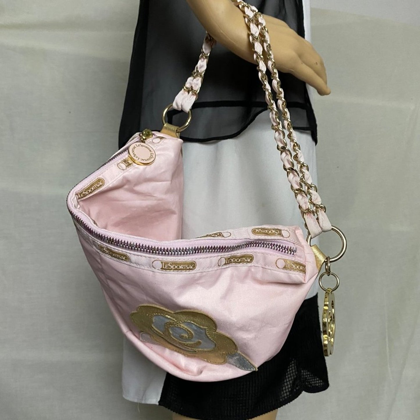 LeSportsac Baby Pink Nylon Shoulder Bag