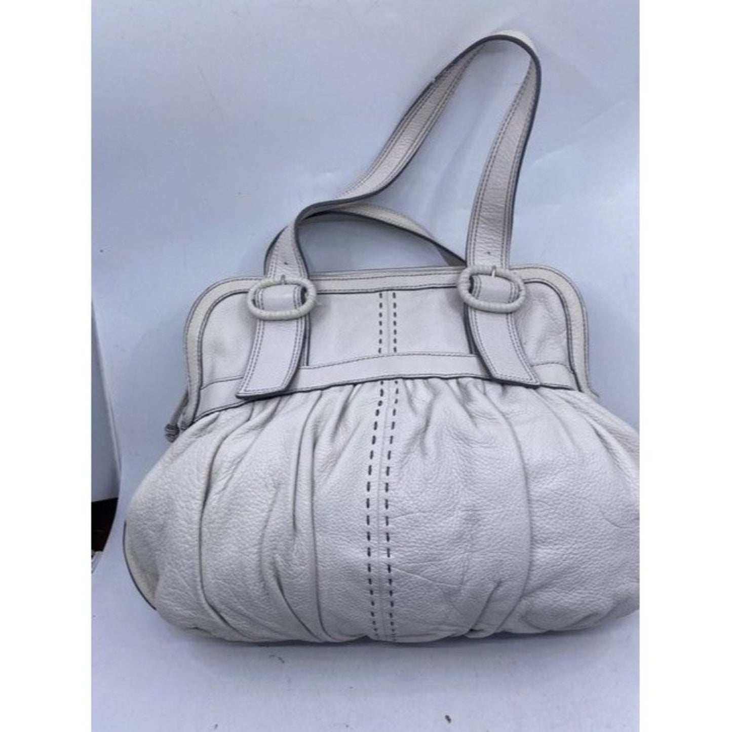 Cole Haan Xl Wqhite Leather Shoulder Bag
