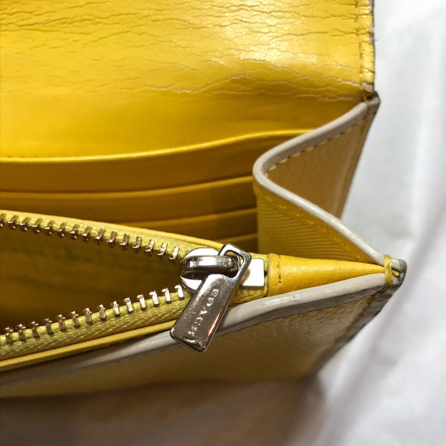 Coach Yellow Rouge Leather Wristlet