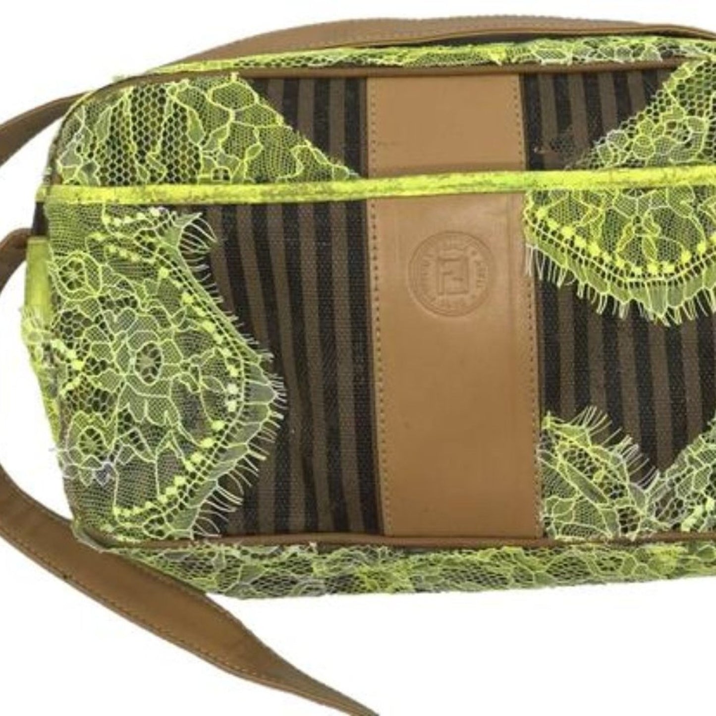 FENDI Vintage Crossbody Customized W Lace In Neon