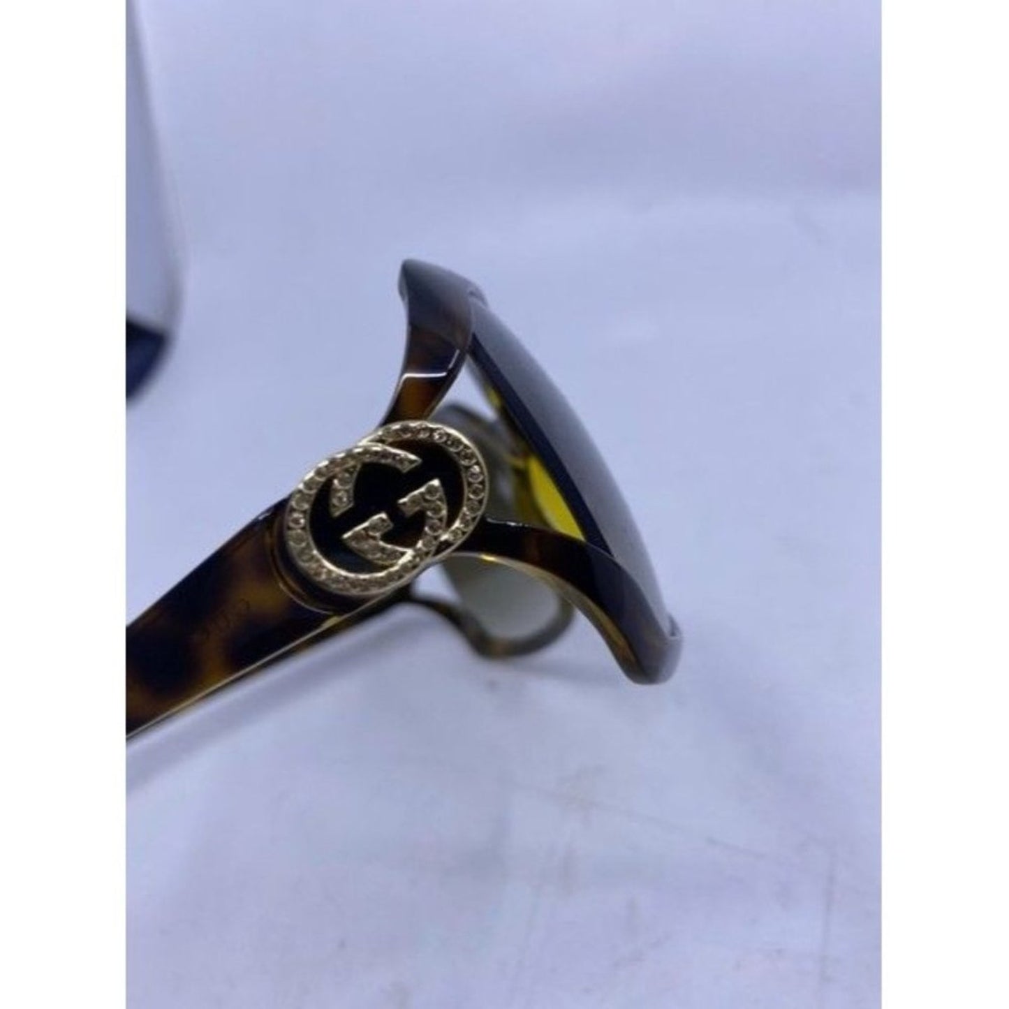 Gucci Brown Unique Gg Sparkle Large Side Logo