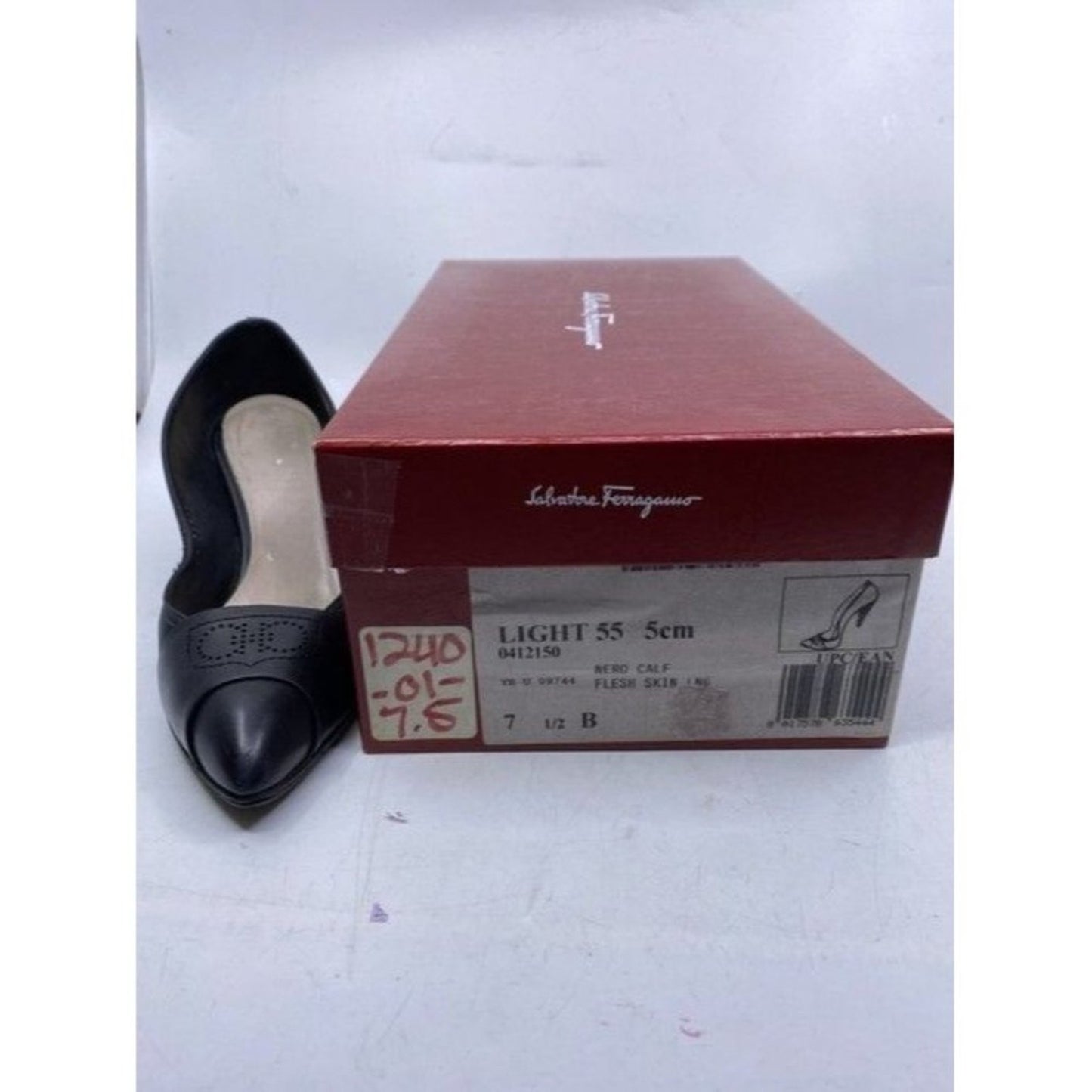 Salvatore Ferragamo Black Light Insignia Pumps Size Us