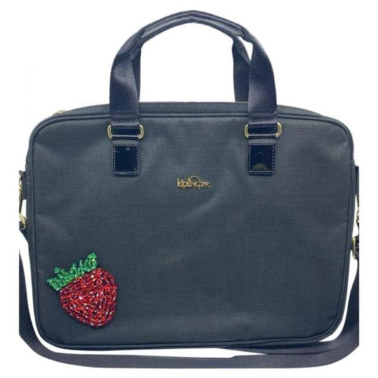Kipling w/Customized Appliqués Large Blue Tote Bag