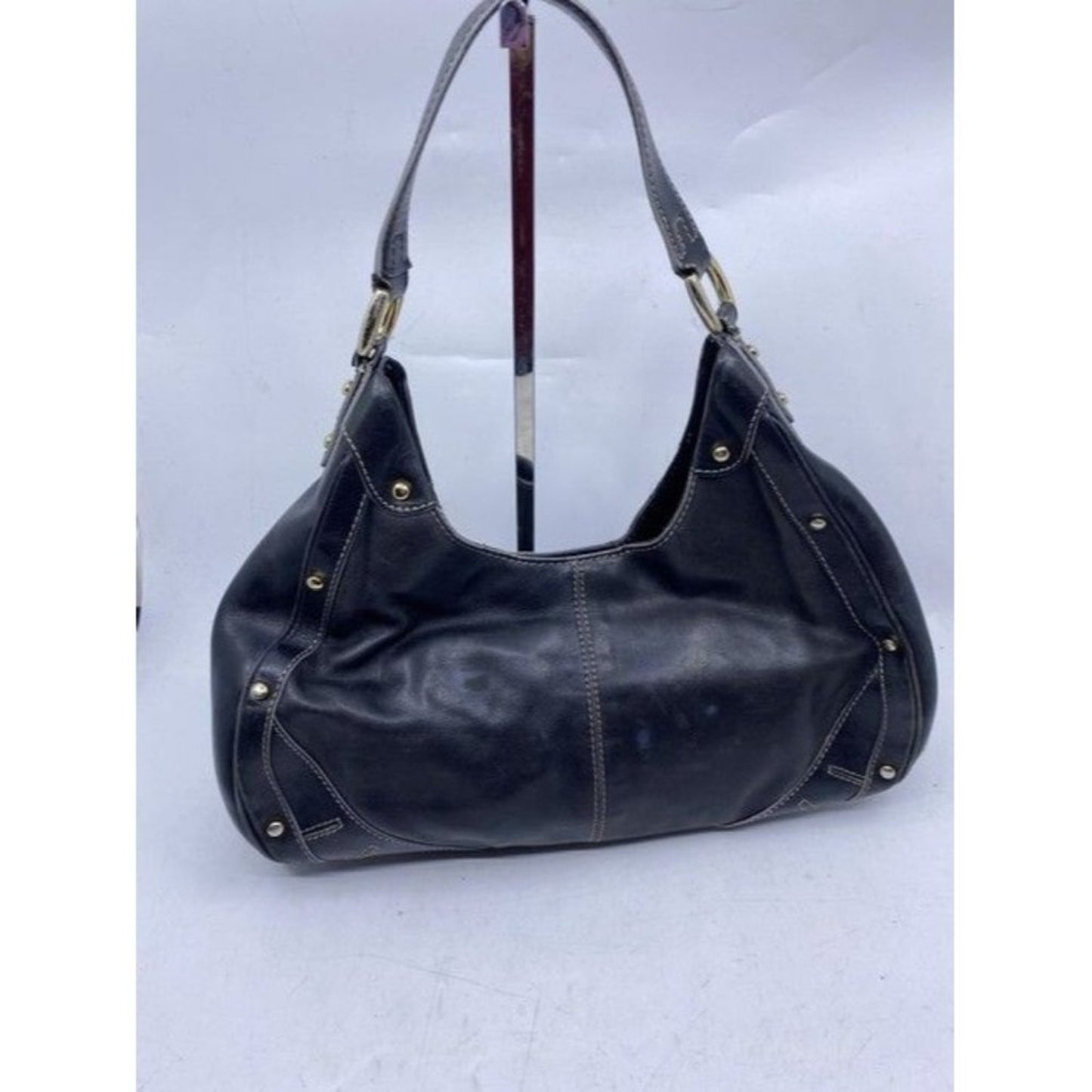 Cole Haan Medium Black Leather Shoulder Bag