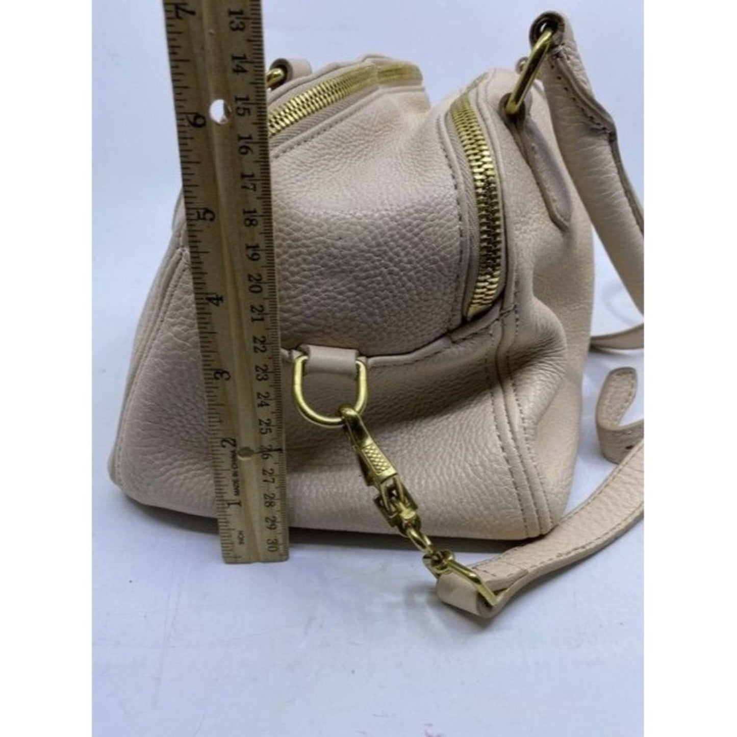 Dual Purpose White Leather Cross Body Bag