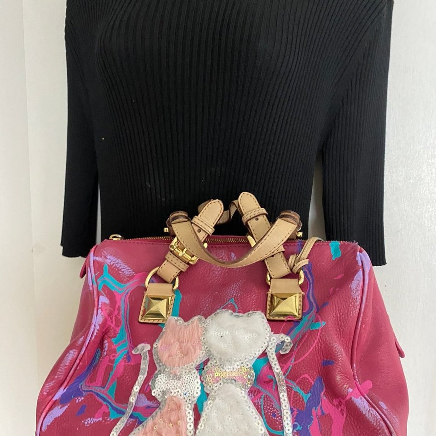 Michael Kors Customized w/ Cats Patch and Graffiti