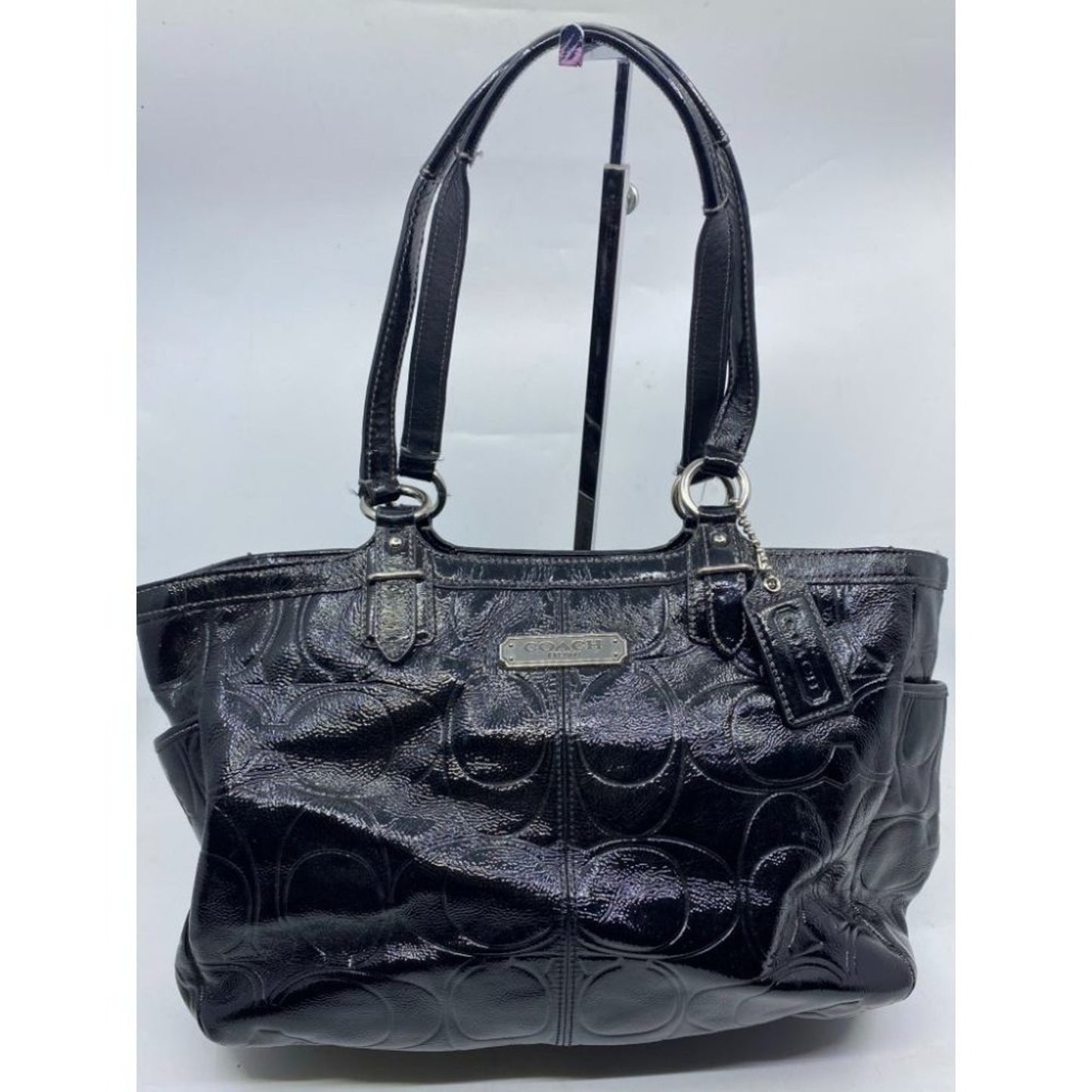 COACH Large Patent Leather Black Shoulder Bag