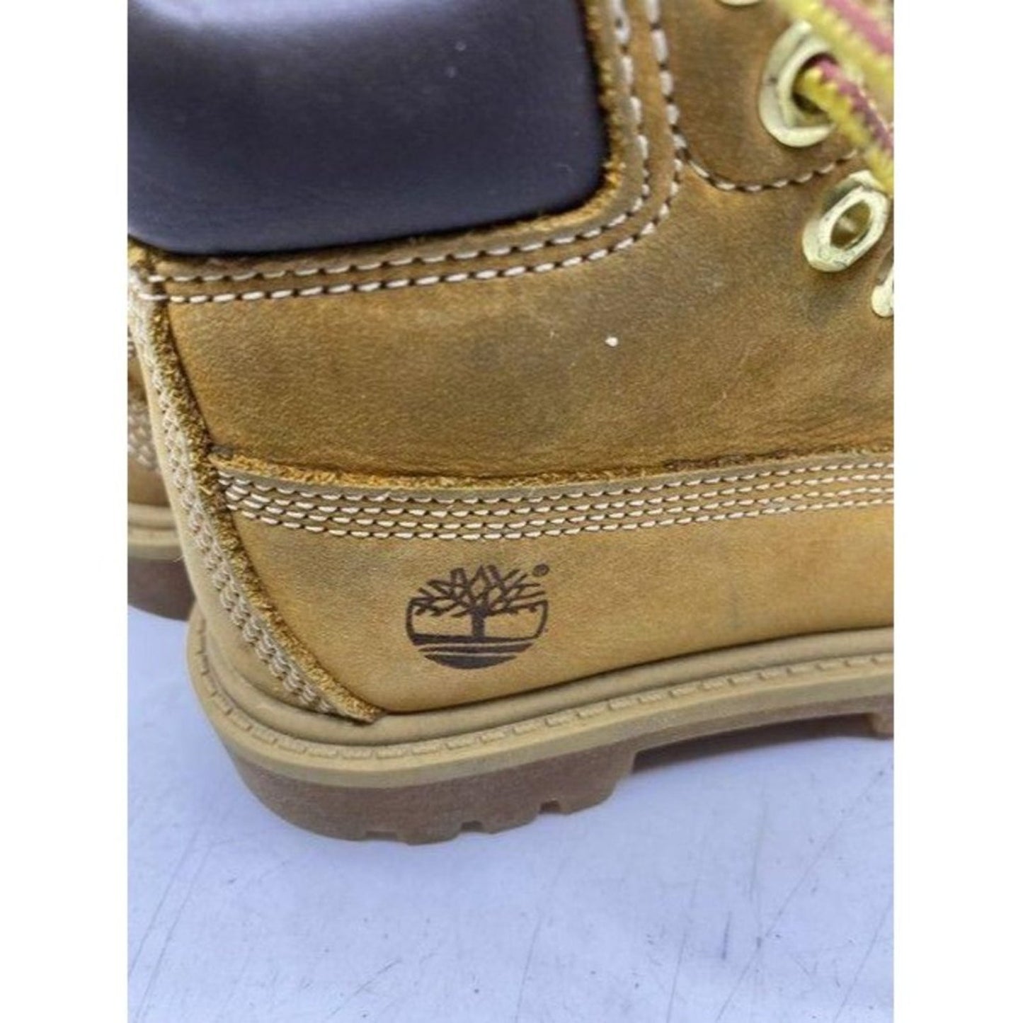 Timberland Tan Boys Leather Lace Up Great Conditio