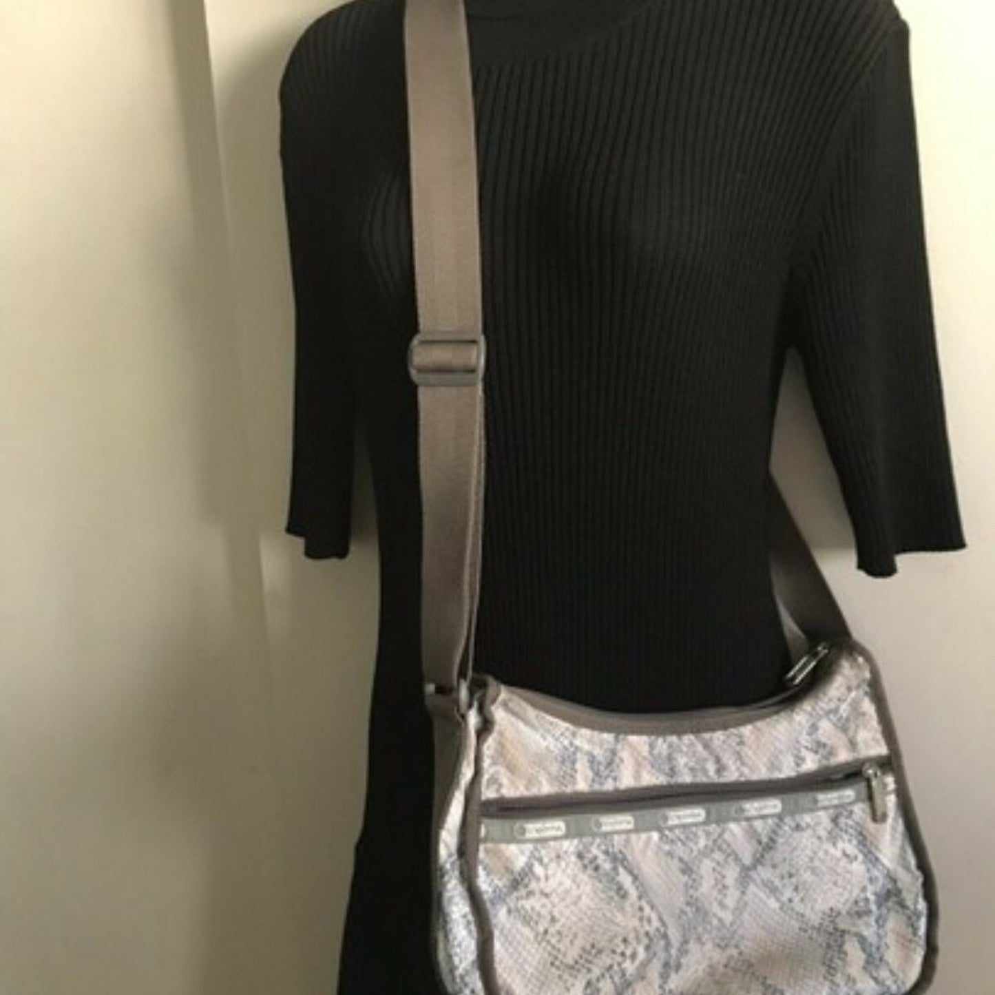 LeSportsac Snake Print Nylon Cross Body Bag