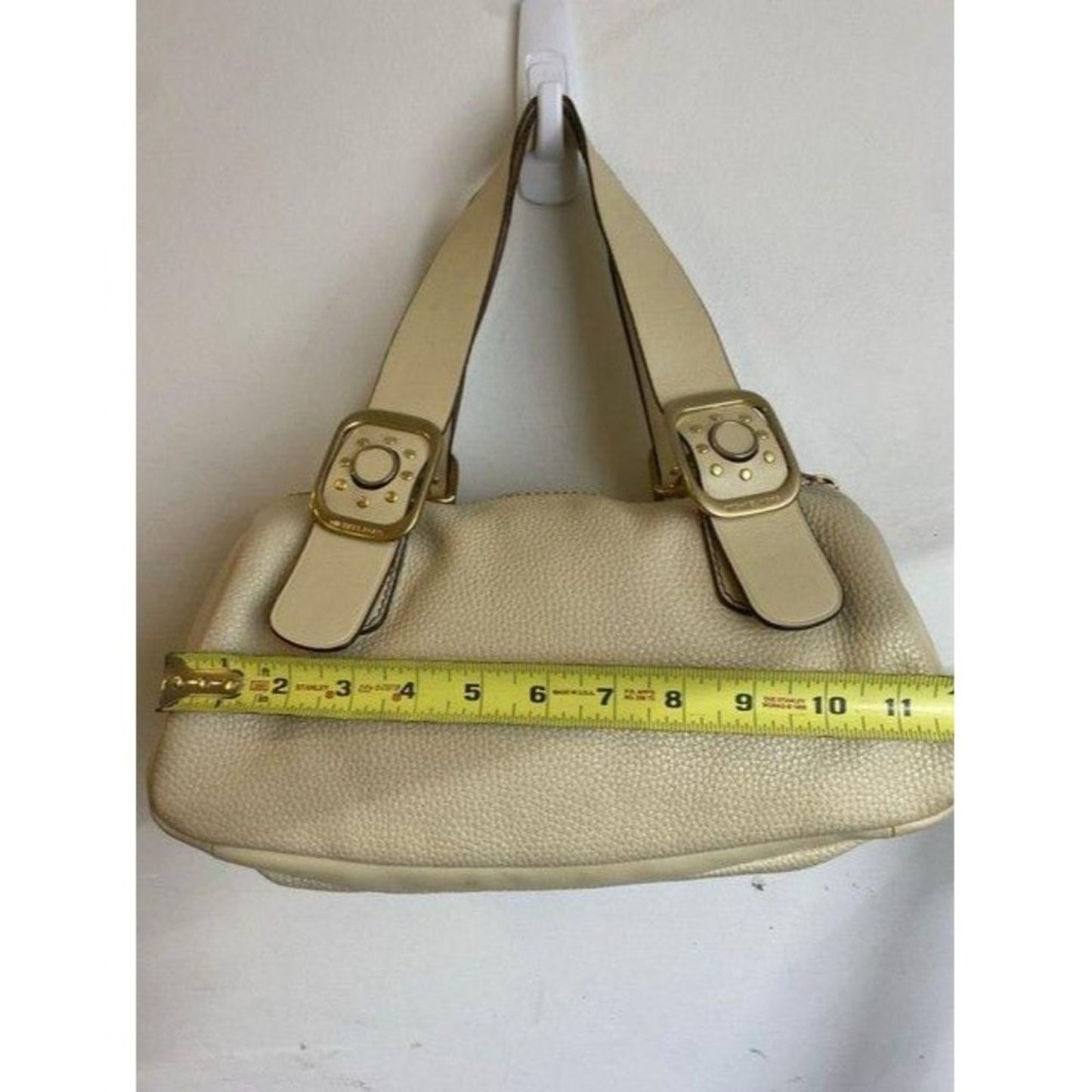 michael kors small handbag beige leather tote