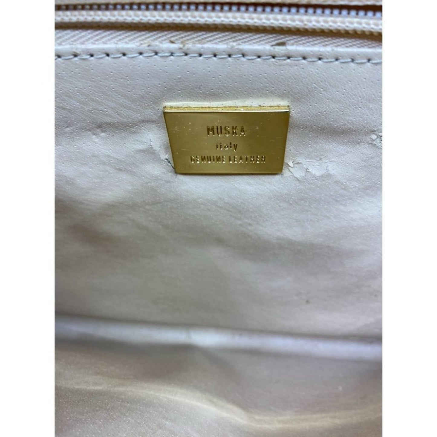Muska Milano Orange Vintage Leather Handbag