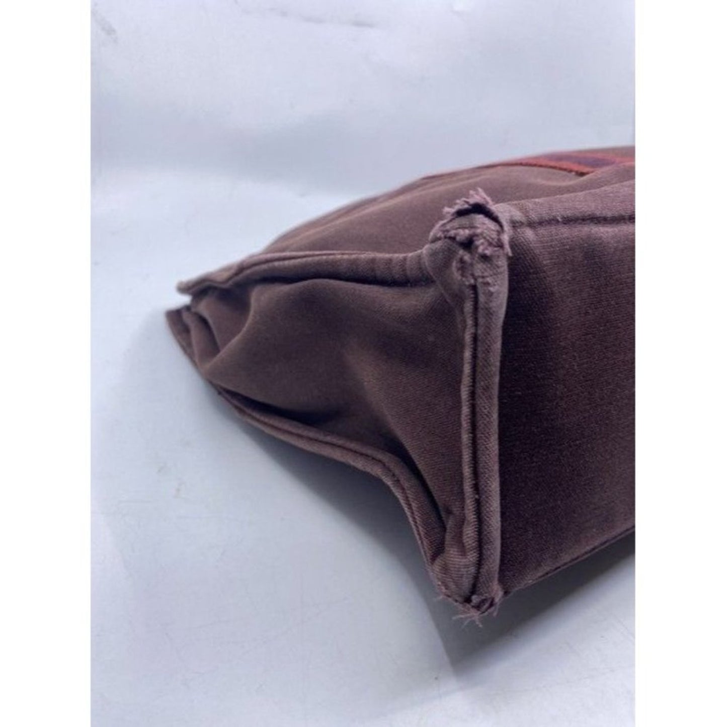 Hermes Toile Fourre Tout Mm Burgundy Fabric Tote