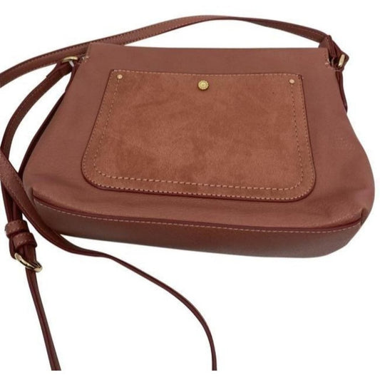 lc lauren conrad orange cross body bag