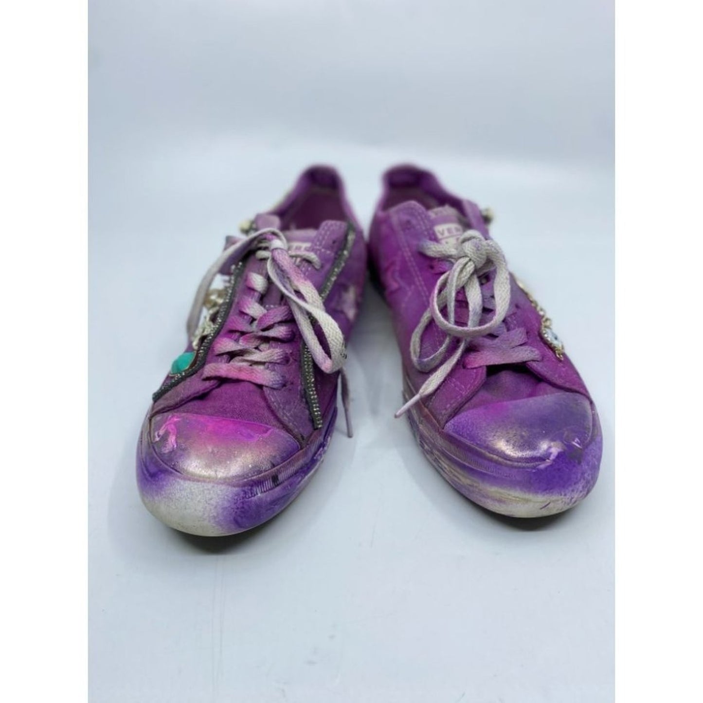 Converse Sneakers Purple Blue Graffiti Women's 9.5