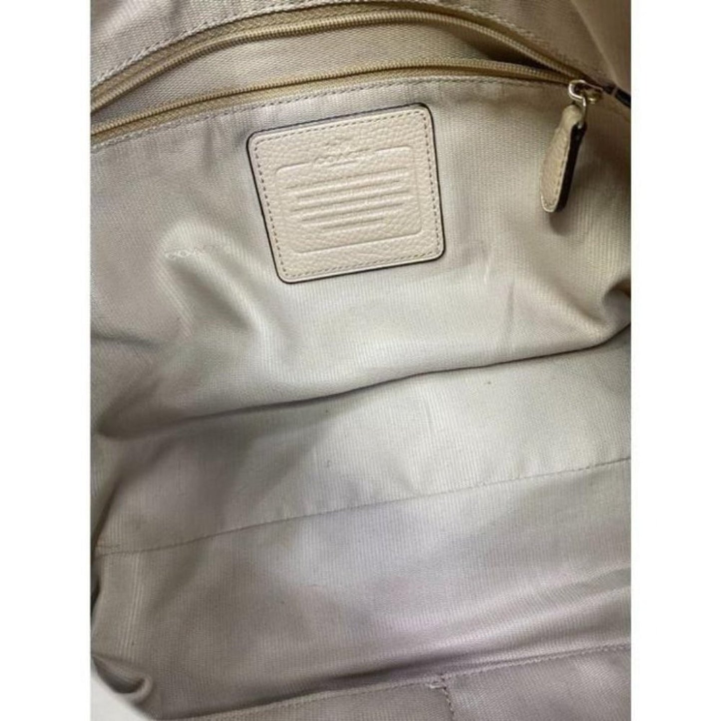 coach medium w adjustable strap tan leather cross