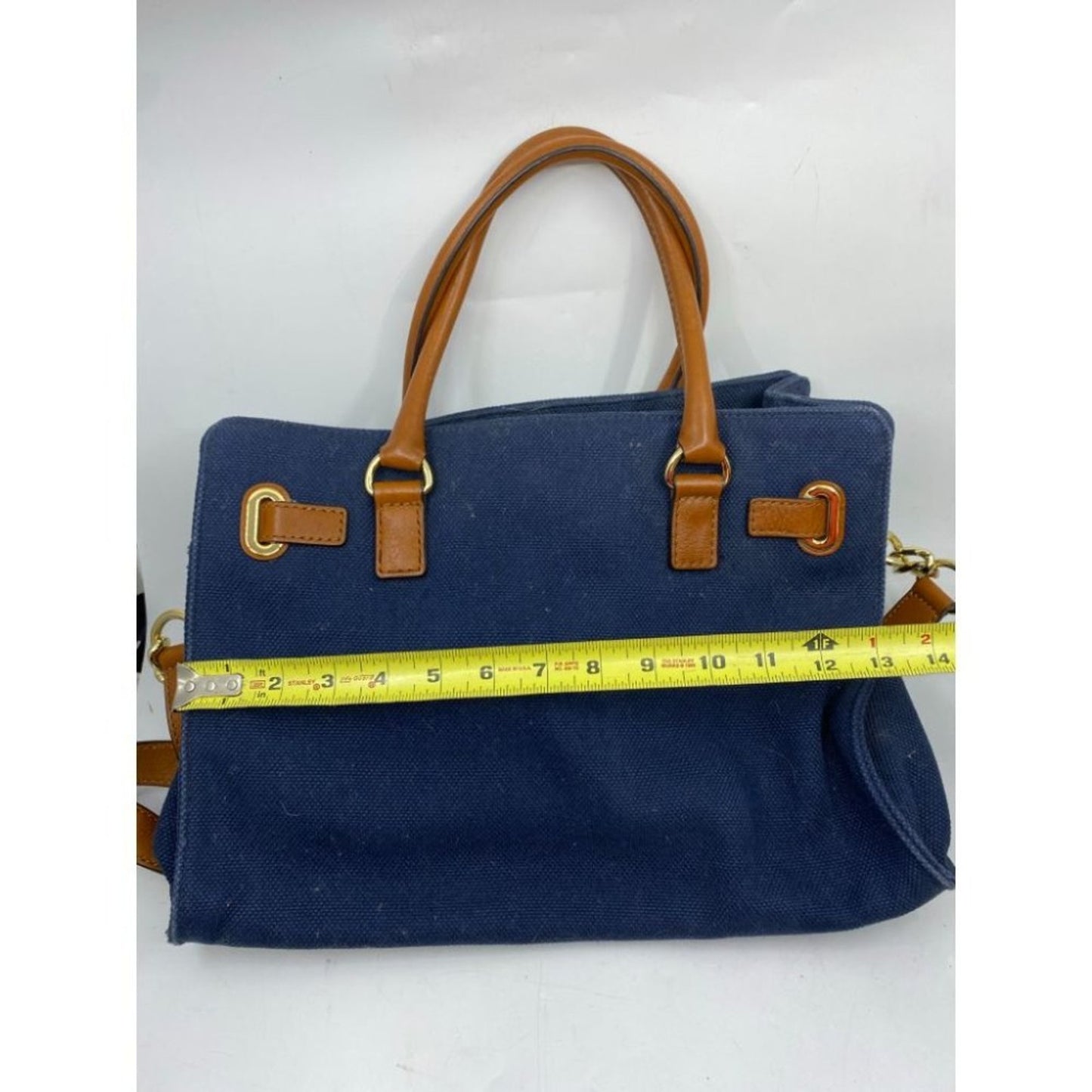 MICHAEL KORS Blue Inter Woven Canvas Shoulder Bag