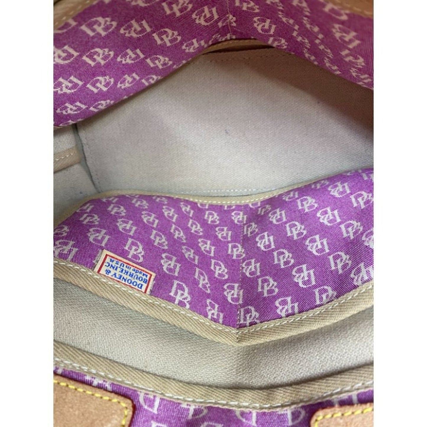DOONEY & BOURKE Purple White Tan Tote Crossbodybag