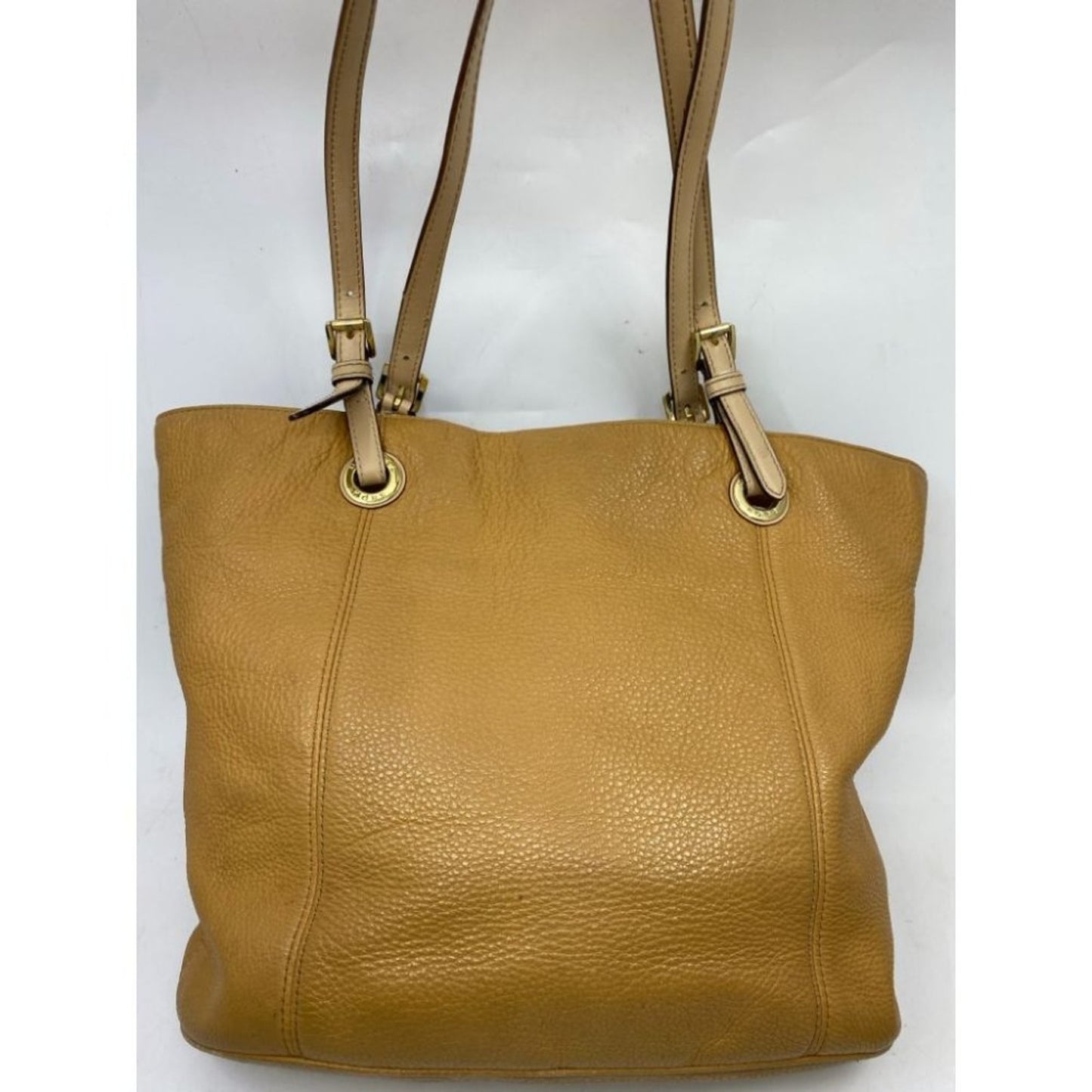 Michael Kors Classic Beige Leather Tote Bag