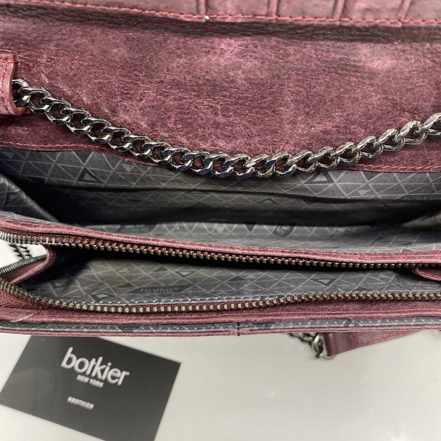 Botkier Red Brown Leather Mini Shoulder Bag