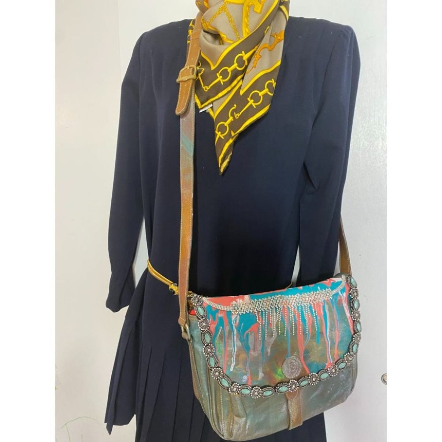 Vintage FENDI Customized with trims and Graffiti