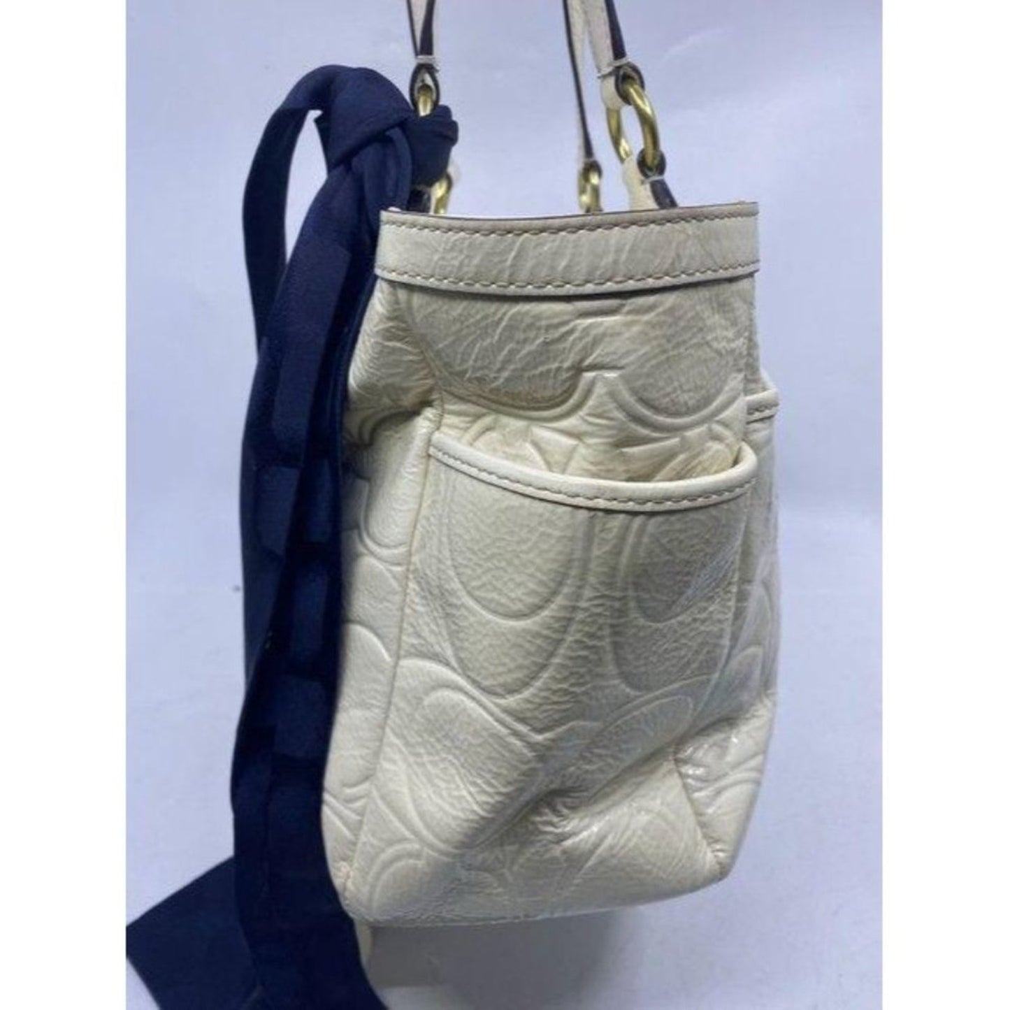 coach w w detachable specialty tie accent cream sh