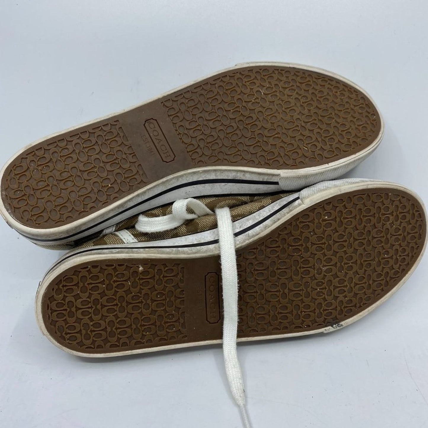 Coach Brown White Sneakers Size 8