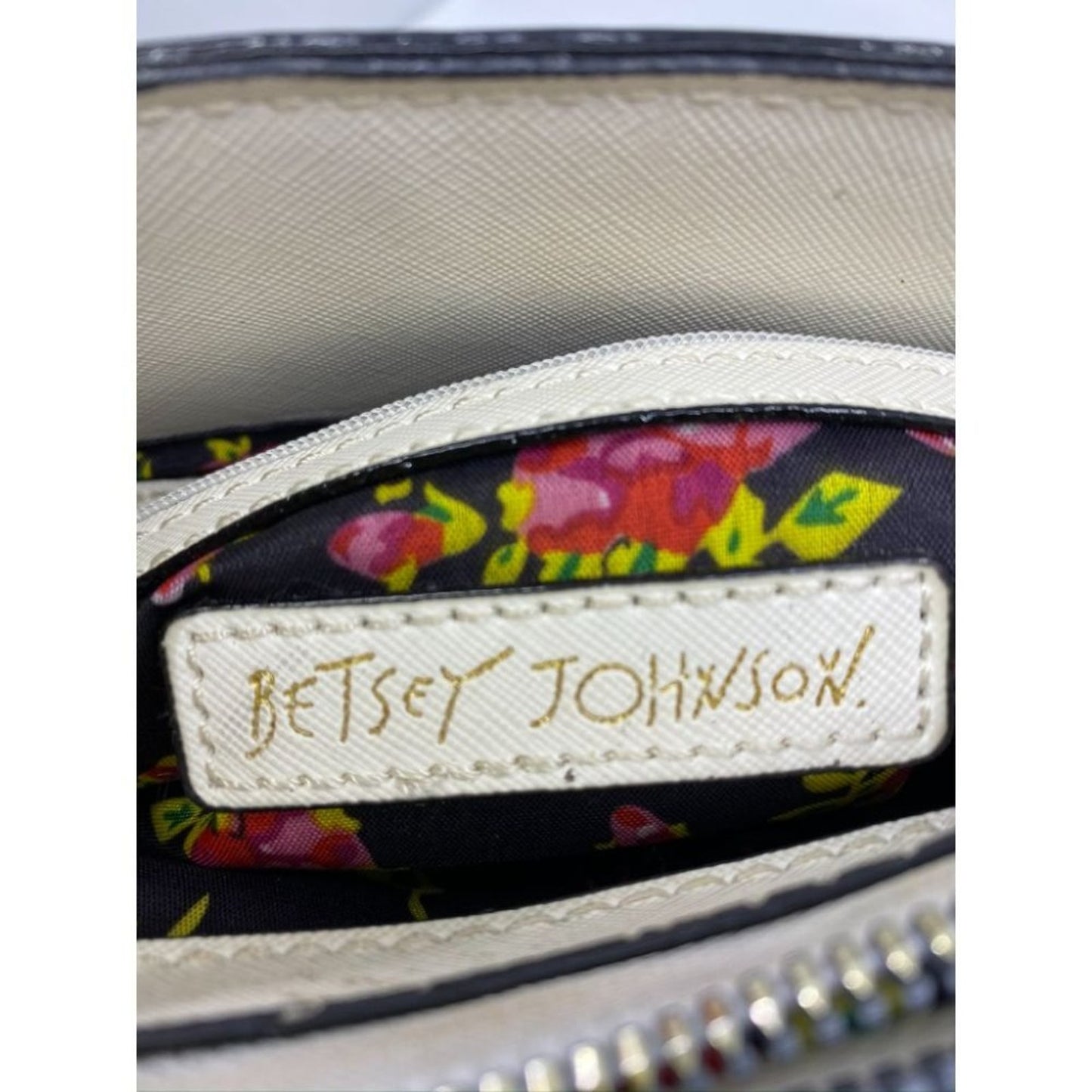 BETSEY JOHNSON Faux Leather Embellished Tote Bag