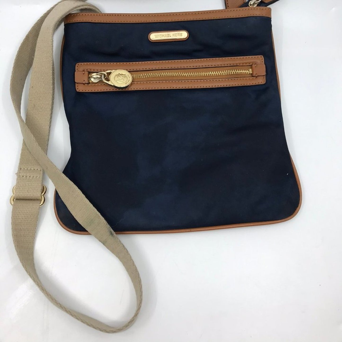 Michael Kors Navy Blue Nylon CrossBody Bag