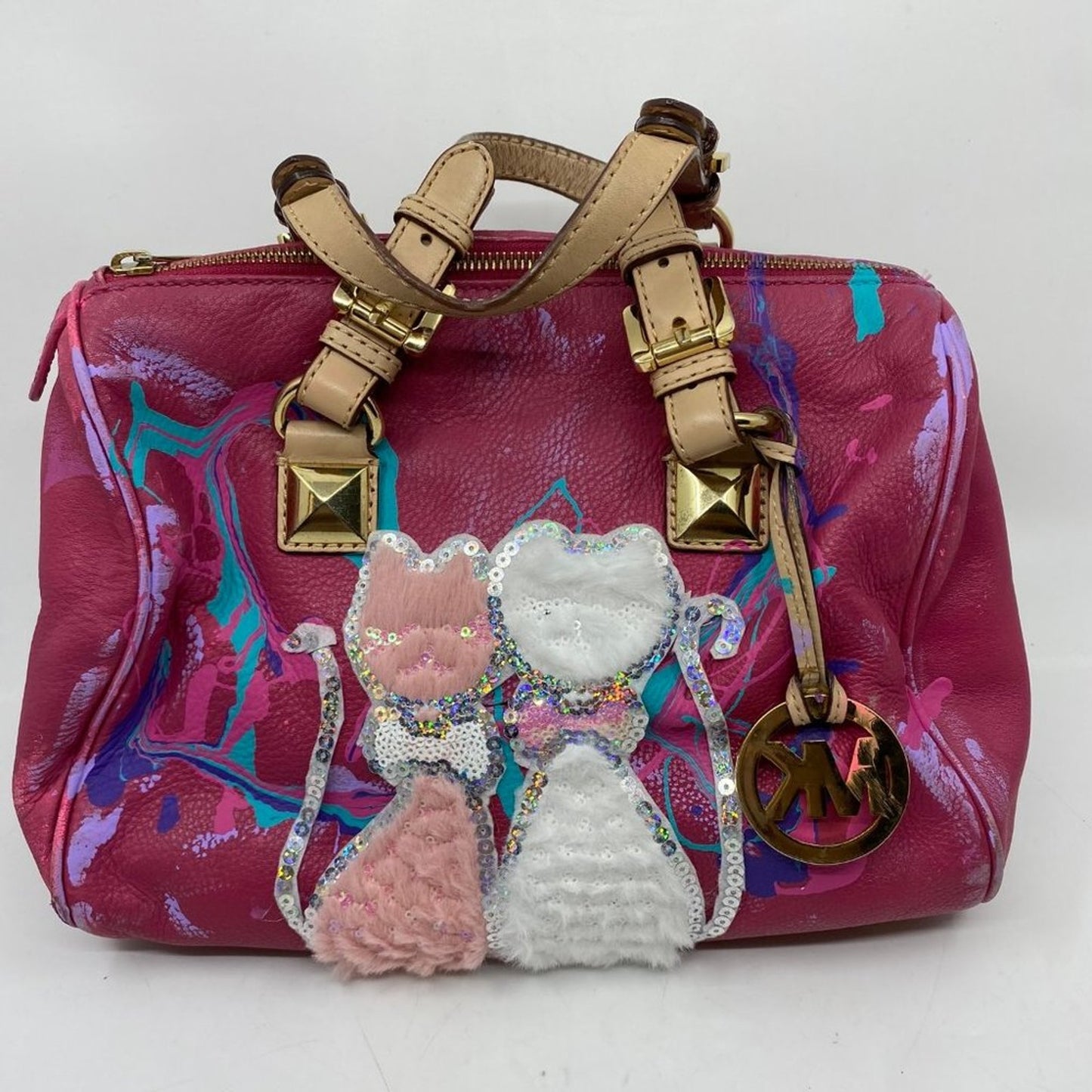 Michael Kors Customized w/ Cats Patch and Graffiti