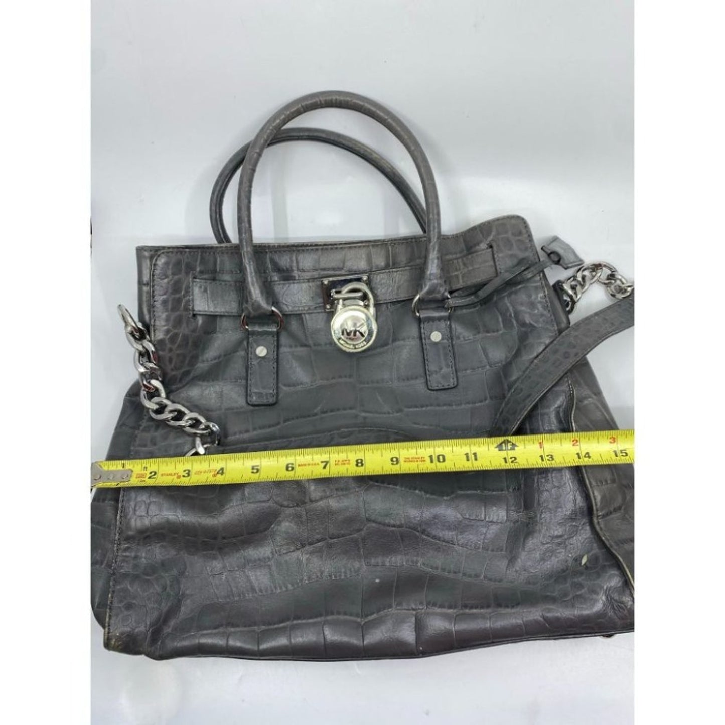 Michael Kors Leather Olive Black Hamilton Bag