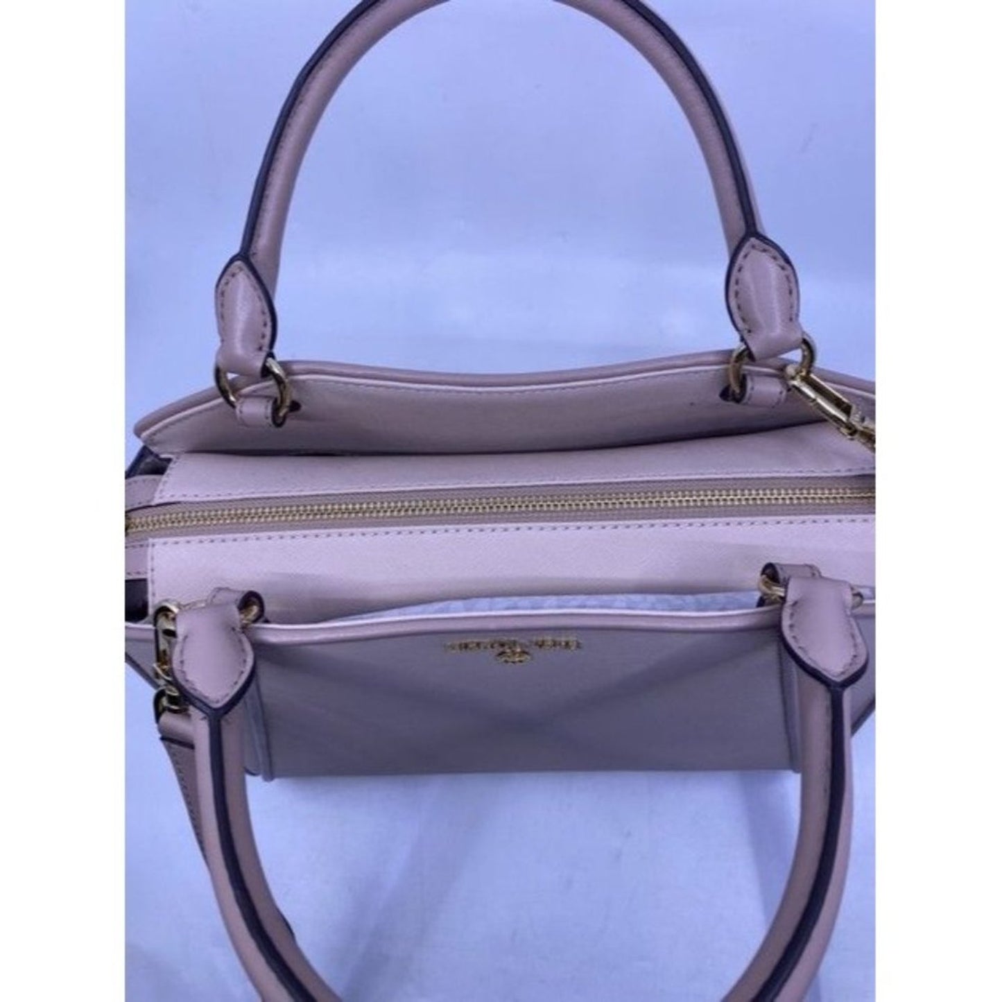 Michael Kors New Cleo Medium Satchel Soft Pink Saffiano Leather Cross Bo…