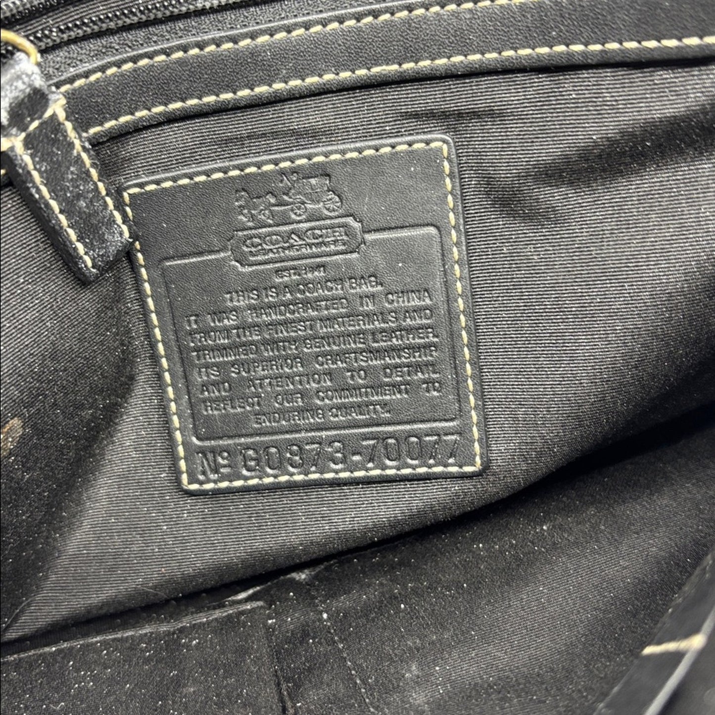Coach Signature Black and Gray Messenger Bag