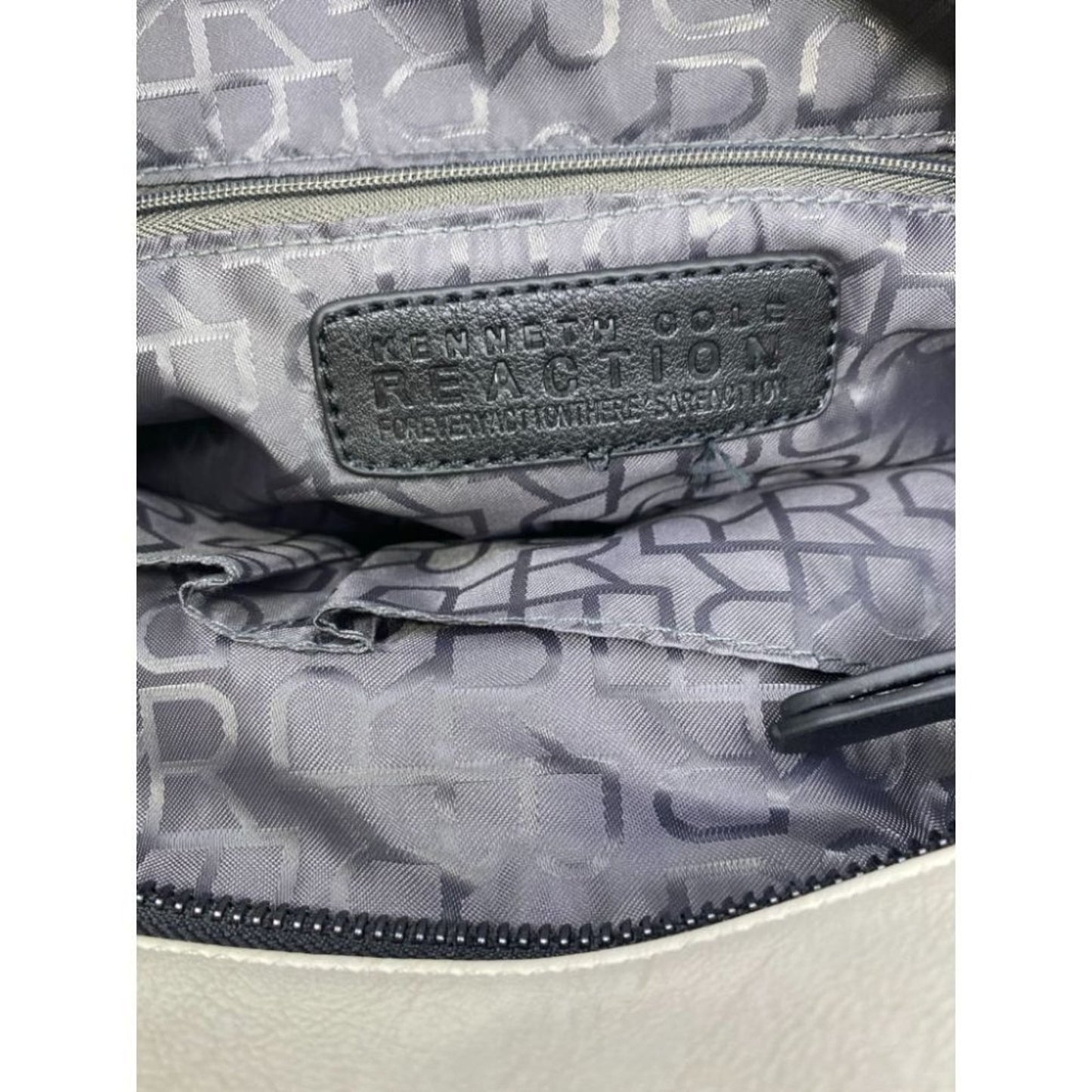 Kenneth Cole White Large Leather Crossbody Bag
