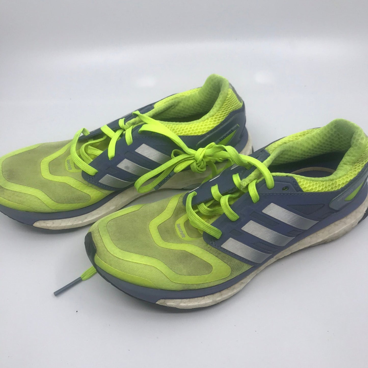 Adidas Boost Lime Green and Gray Sneakers Size 6.5