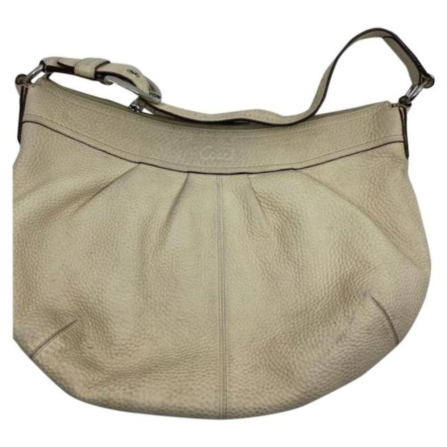 COACH Women's Large Tan Leather Shoulder Bag