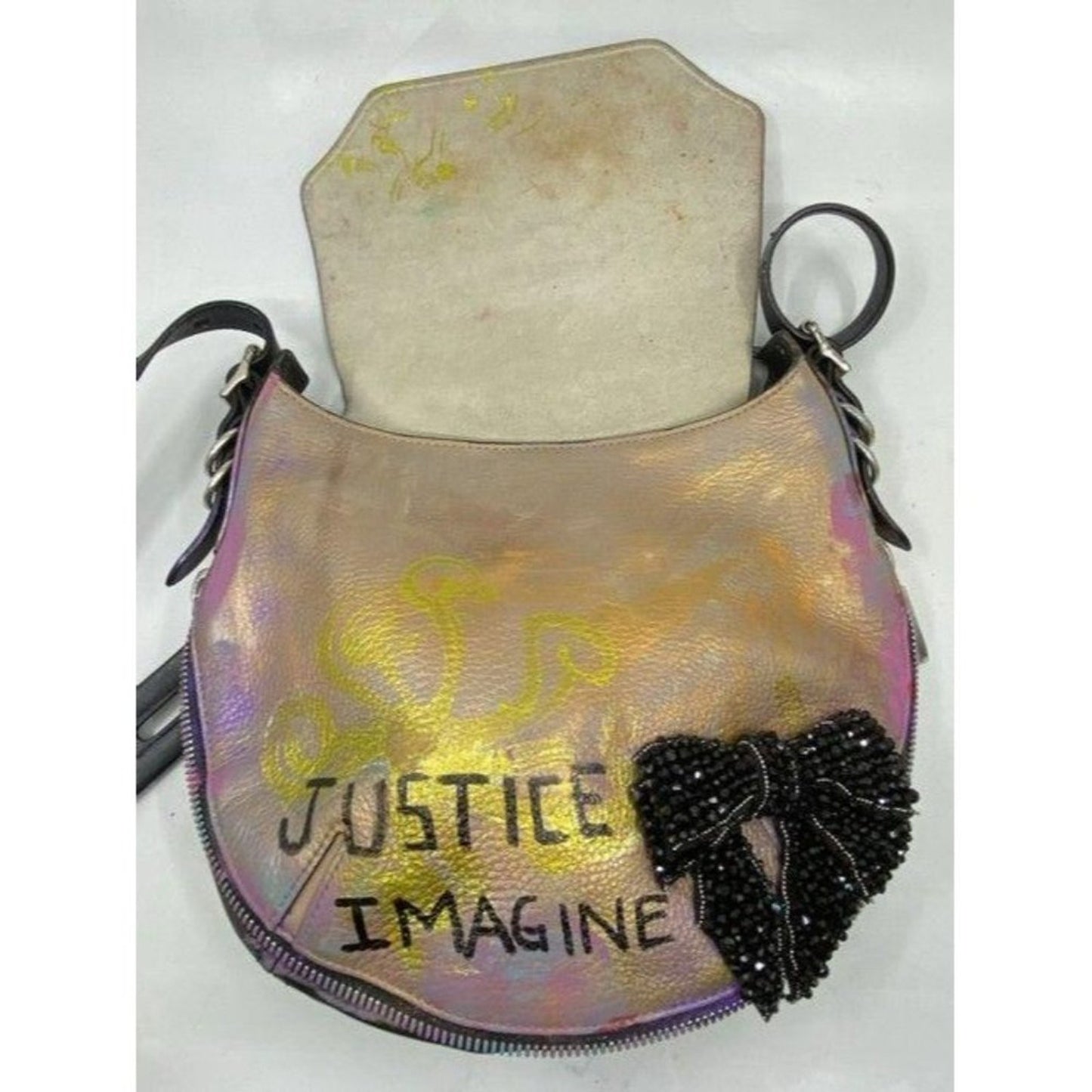 rag and bone customized multicolor leather shoulde