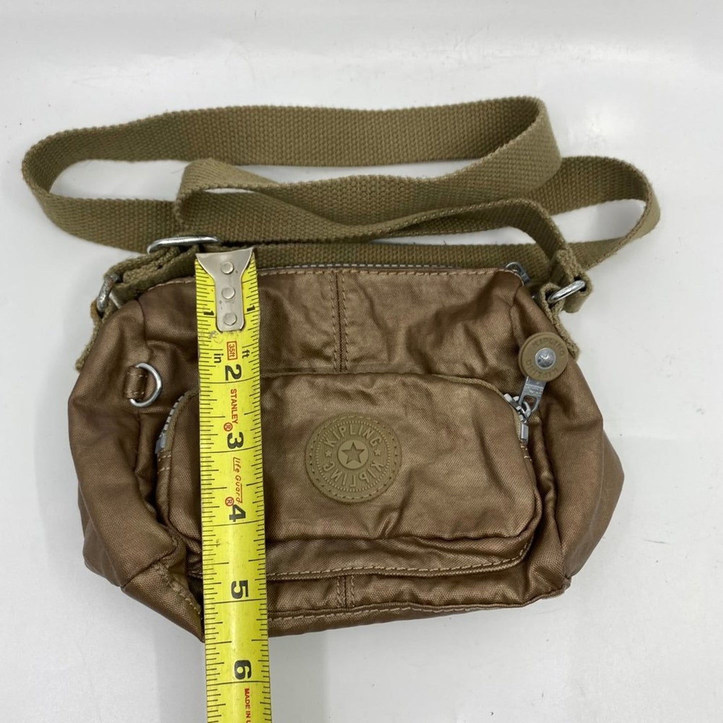 Kipling Golden Nylon Mini Crossbody Bag