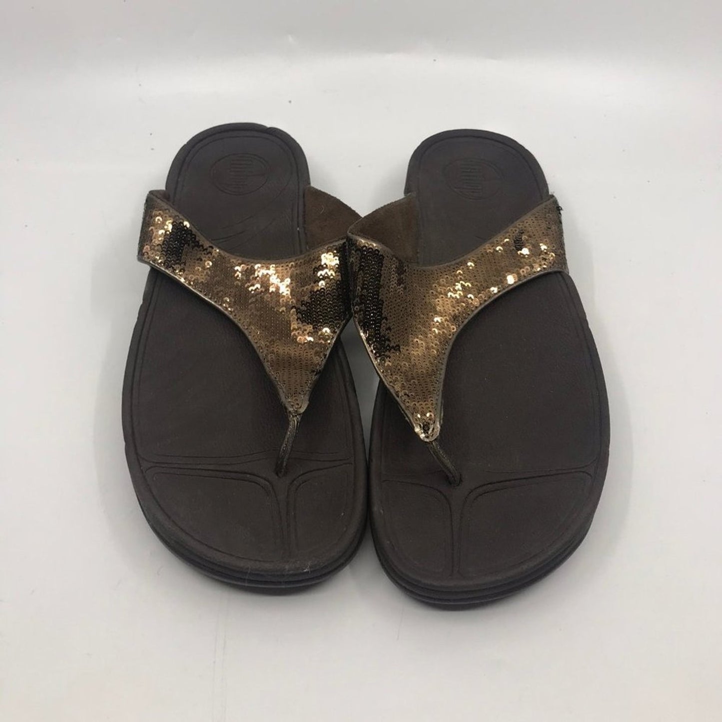 Fitflop Shine Brown Sandals Size: US 8