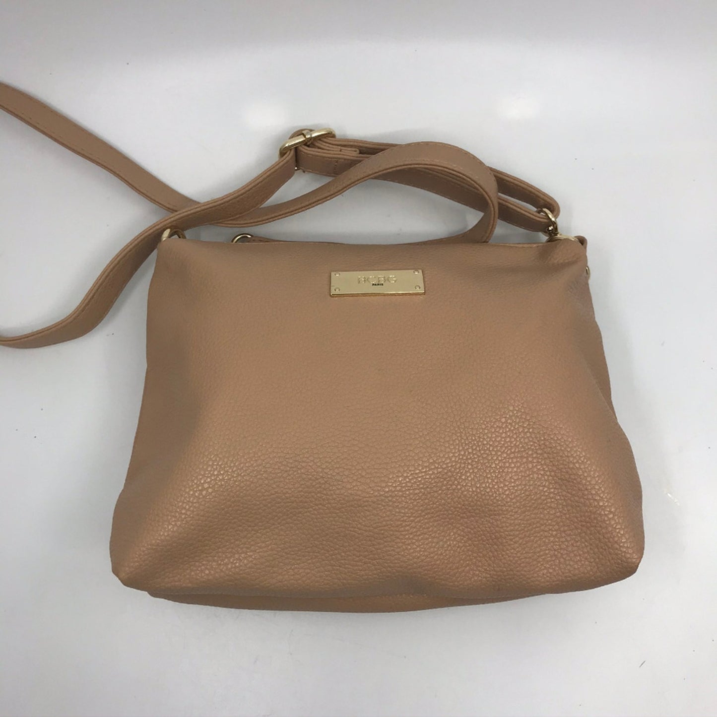 BCBG Paris Tan Faux Leather Crossbody Bag