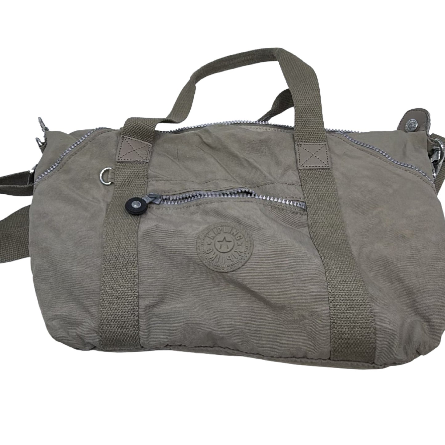 Kipling Art Brown Nylon Boston Bag