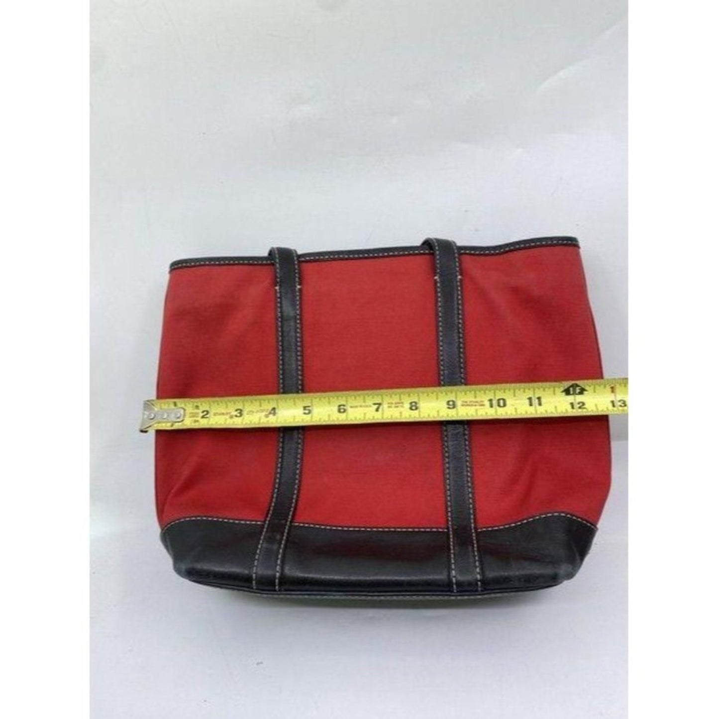 coach large red black nylon shoulder bag