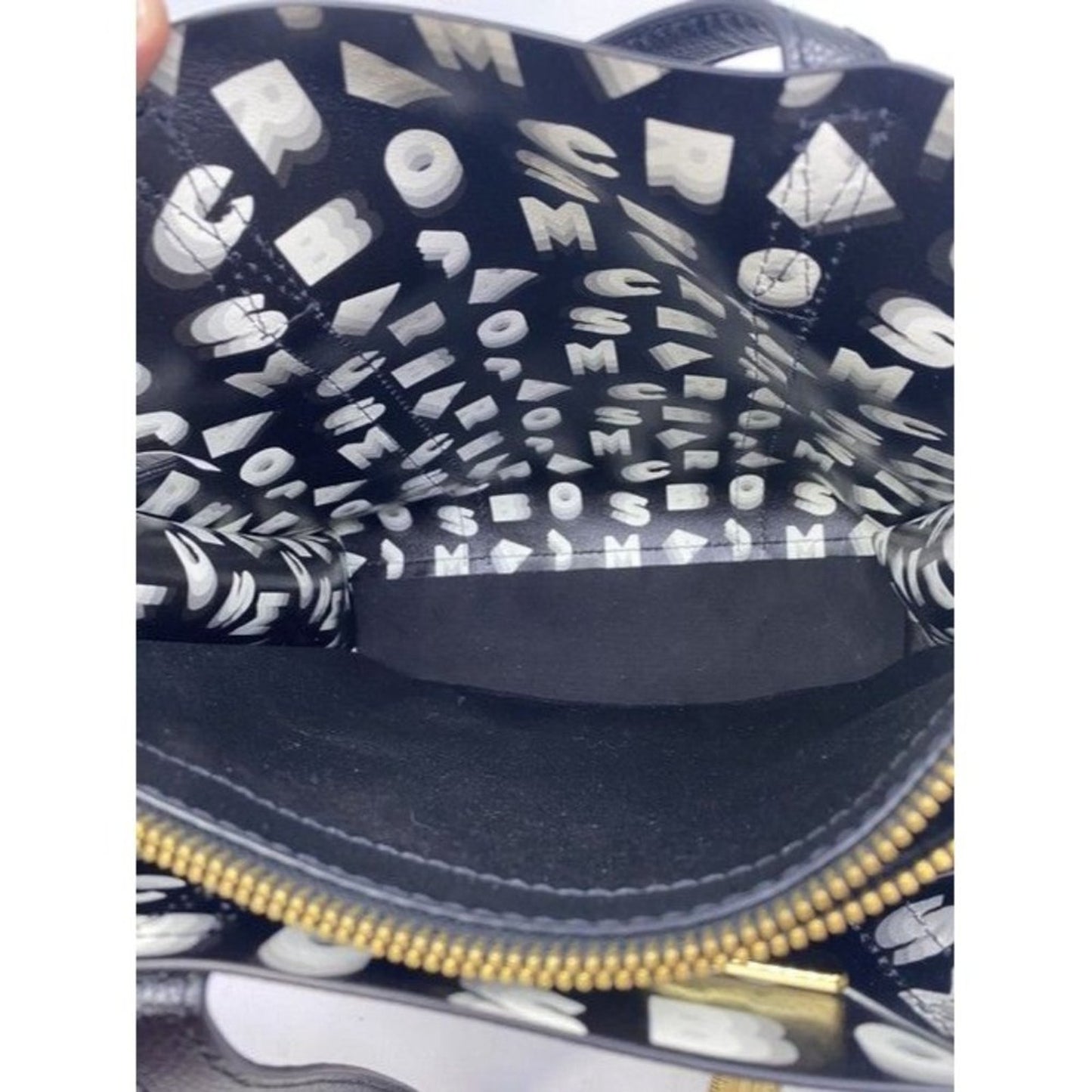 Marc Jacobs Repeat Black Leather Cross Body Bag