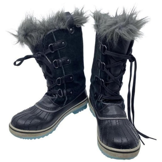 sorel blackblue lace up blackblue winterrain boots
