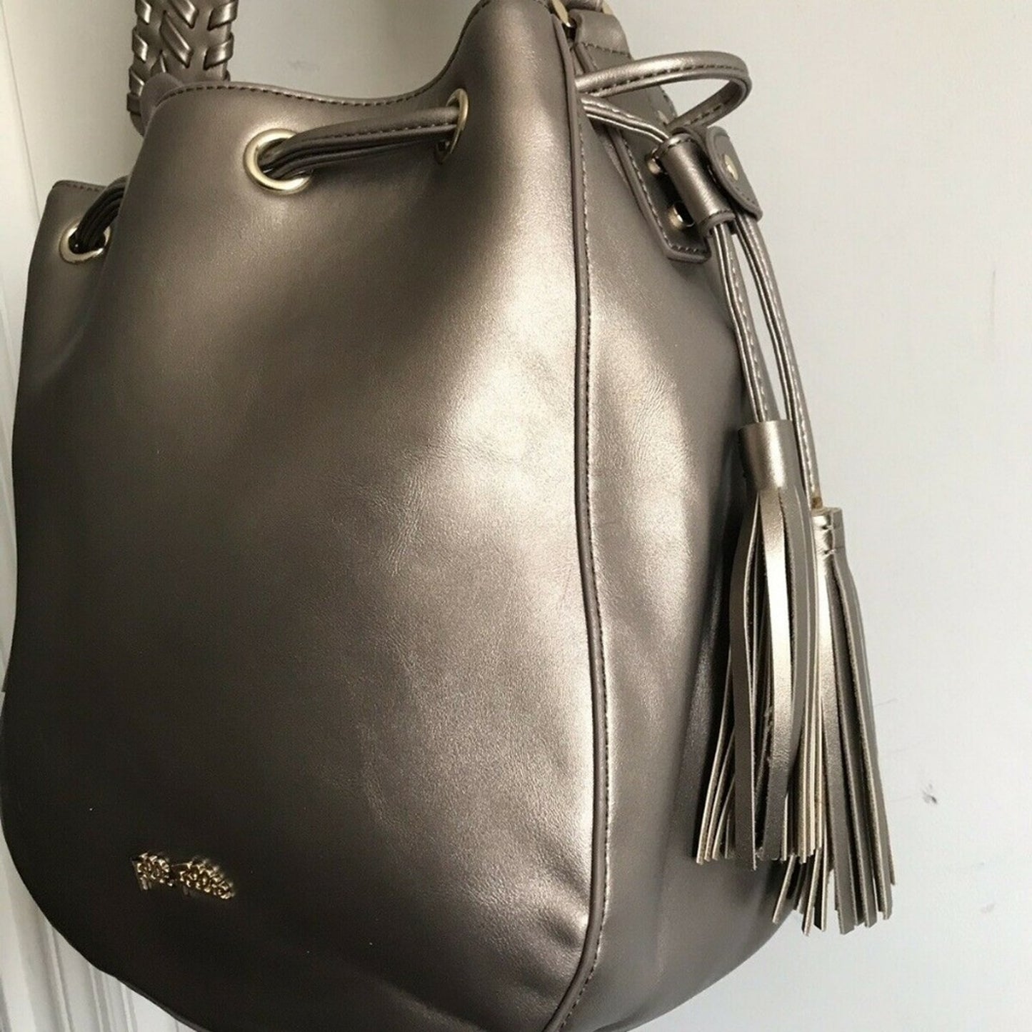Folli Follie Large Bronze Leather Bucket Bag
