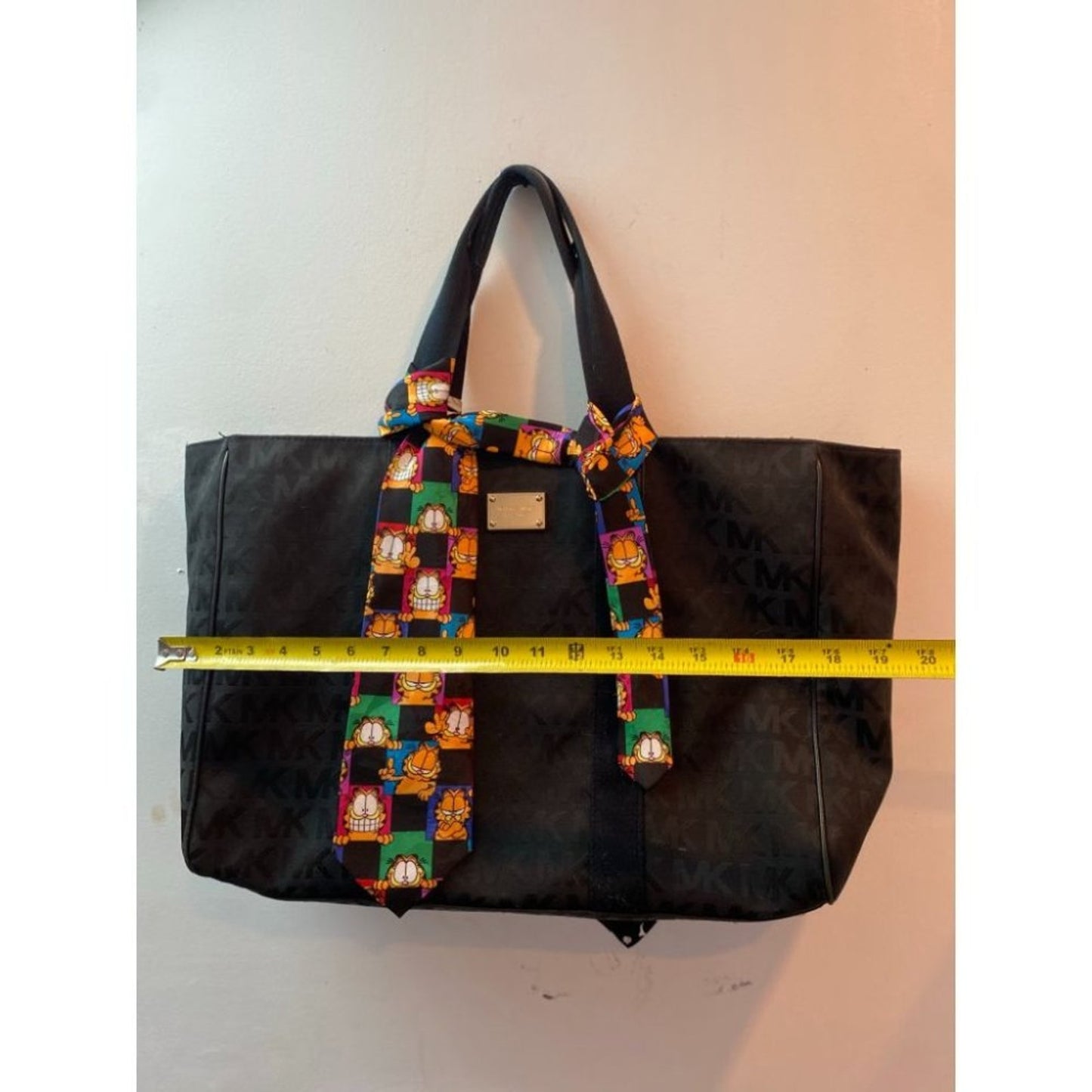 MICHAEL KORS XL All Over Logo Fabric Night Bag