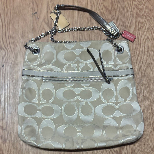 Coach Beige Signature Tote Bag